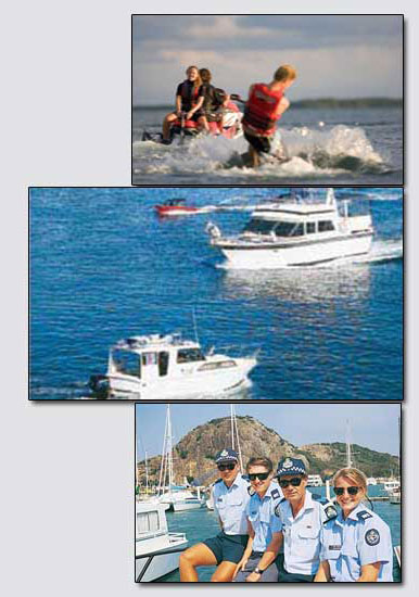 <div class="overlay_txt extra_html_1_16"> <p>Ensure the ship is properly crewed by:</p> <ul> <li>Having the person waterskiing wearing the correct PFD and a competent water ski observer 13 years of age or over onboard and watching the skier or towed person at all times </li> <li style="margin-top:70px;">Having a deckhand onboard when operating a larger vessel to attach mooring lines, attend to passenger safety, etc</li> <li style="margin-top:100px;">Before allowing another person to operate their boat the